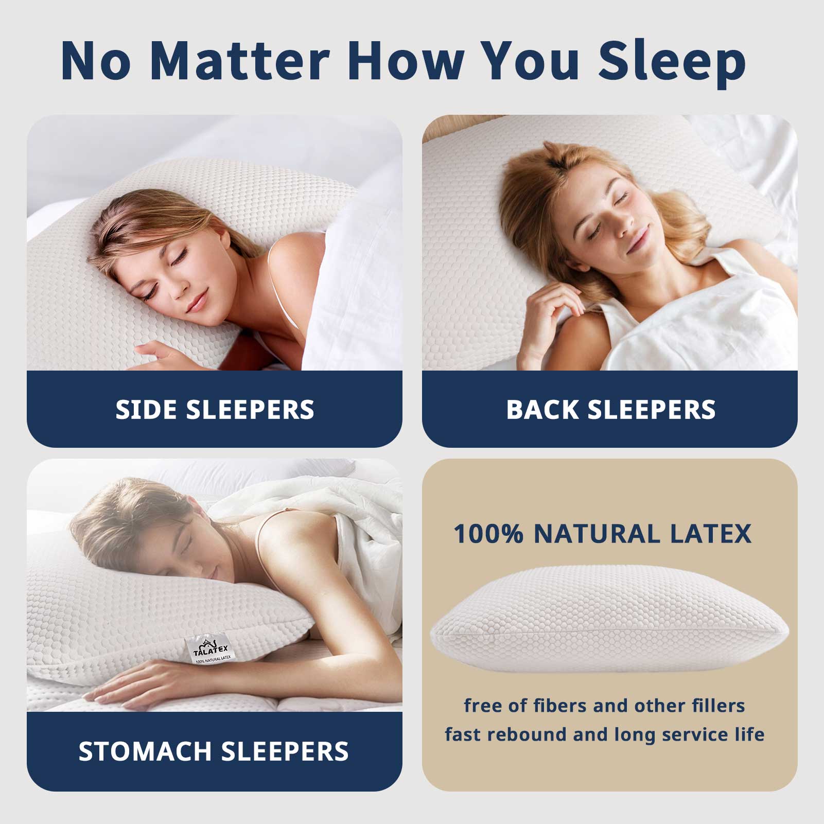 Adjustable Latex Pillow Applicable people