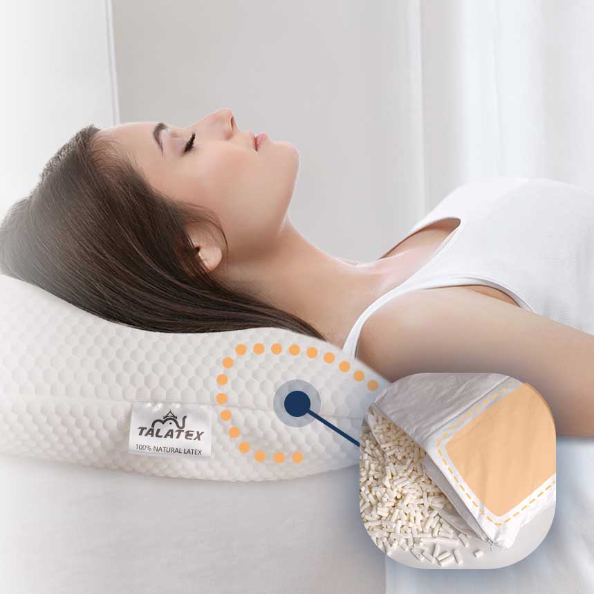 Adjustable Latex Pillow NeckFit™ Support Zone