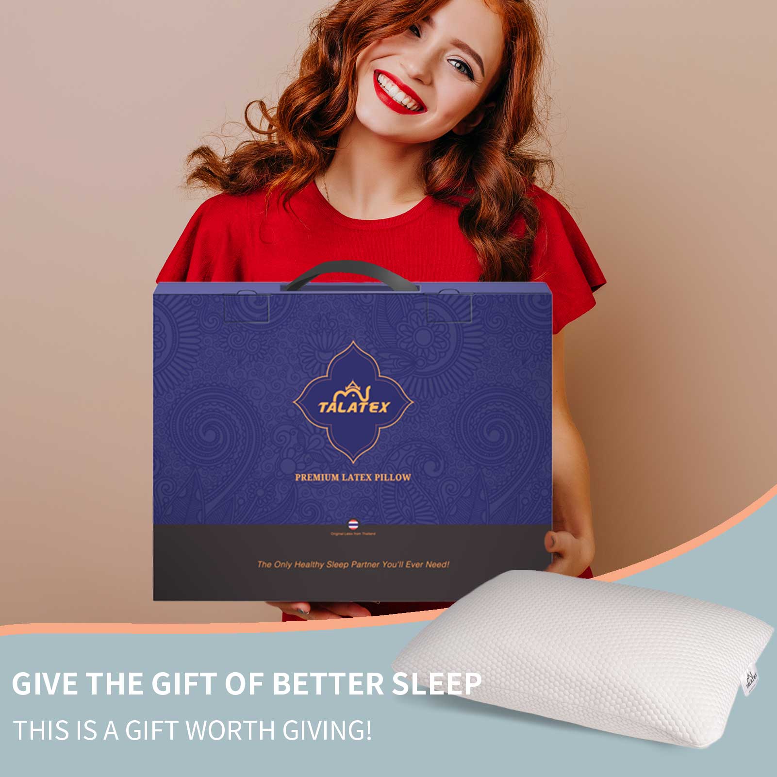 Adjustable Latex Pillow The Gift of Sleep