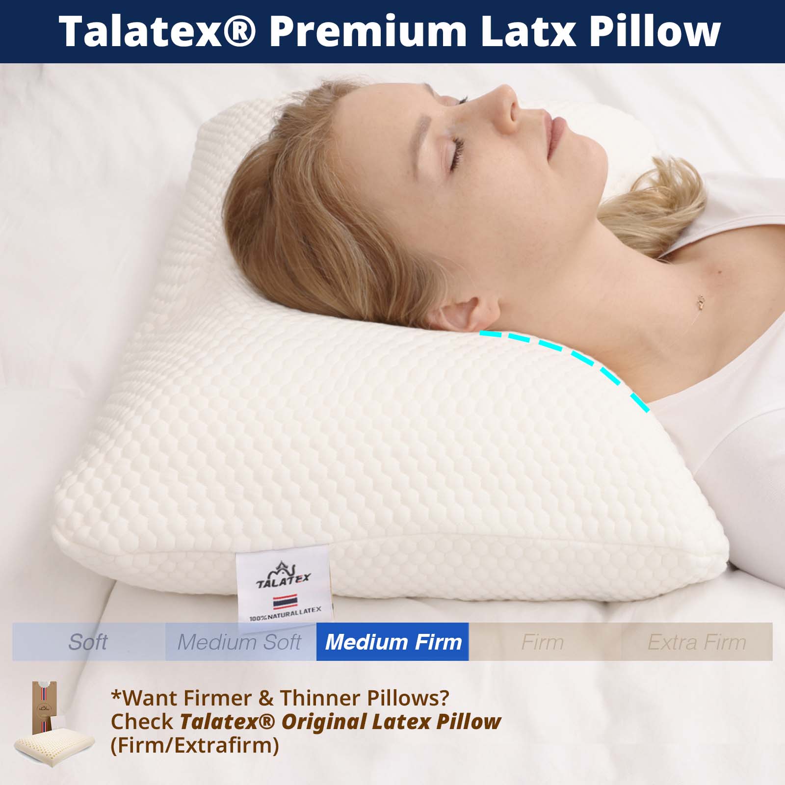Premium Latex Pillow - mediumfirm