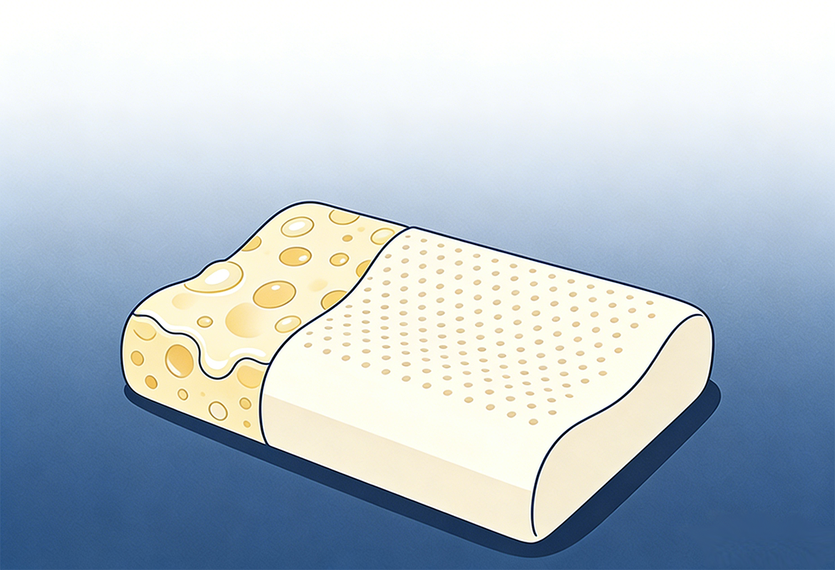 What is latex and why is it used in pillows?