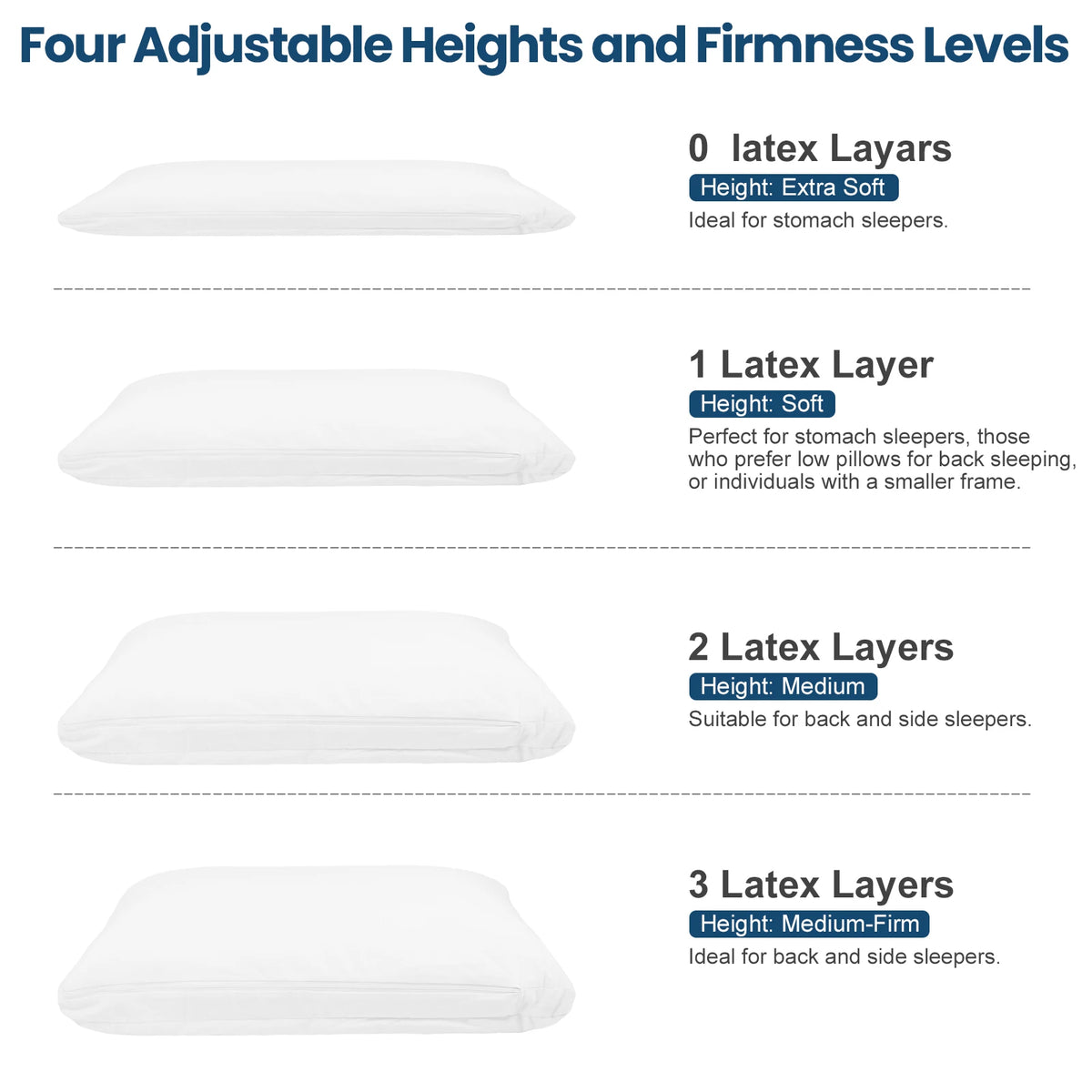 Dual-Feel Adjustable Pillow