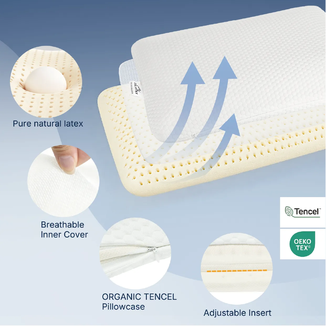 Flat Latex Pillow (Low profile）