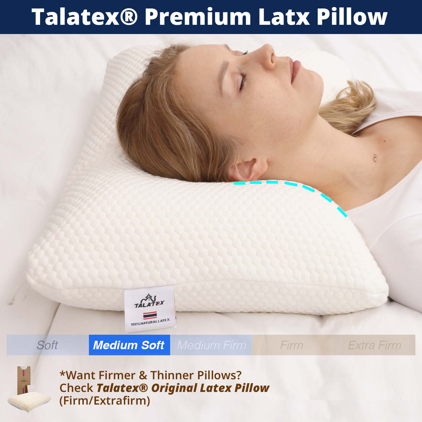 Premium Latex Pillow - mediumsoft